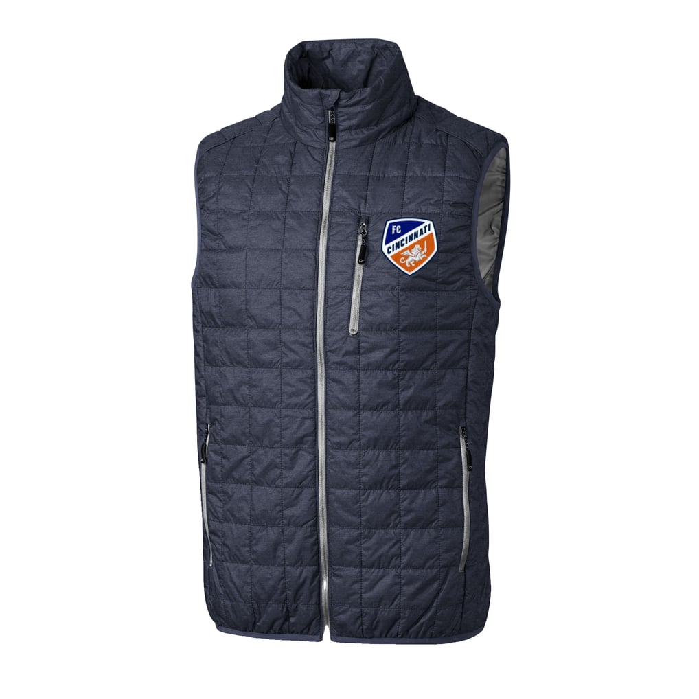  FC Cincinnati Cutter & Buck Rainier PrimaLoft Eco Insulated Full-Zip Puffer Vest - Anthracite